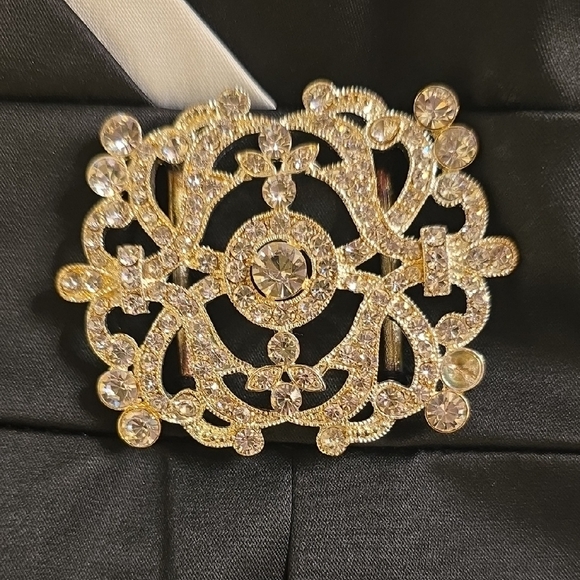 Victor Costa Black and White Jewel Midi Dress - Picture 8 of 16